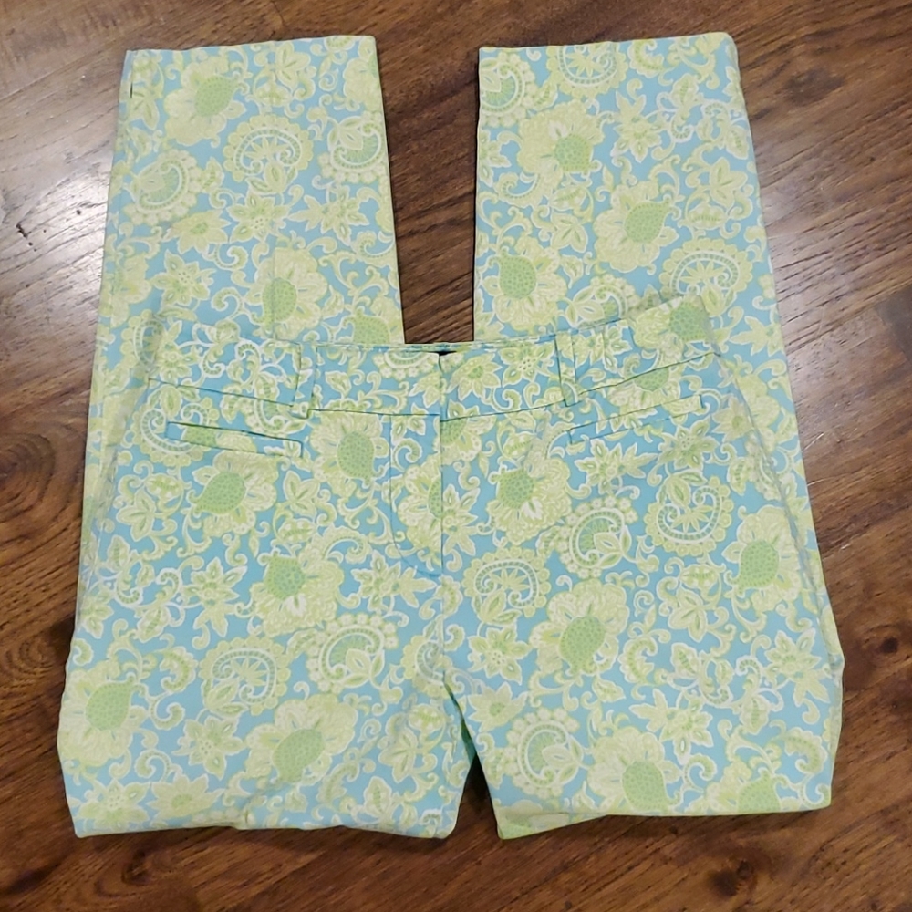 Talbots women floral the perfect crop pants size 2